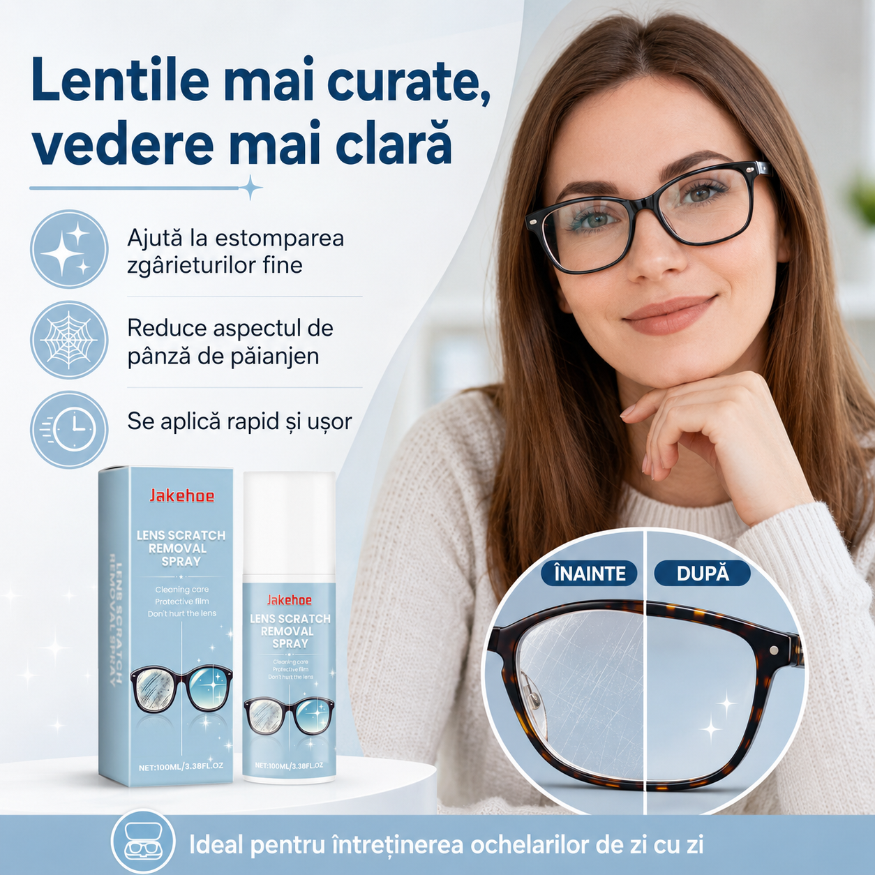 Soluție pentru lentile zgâriate