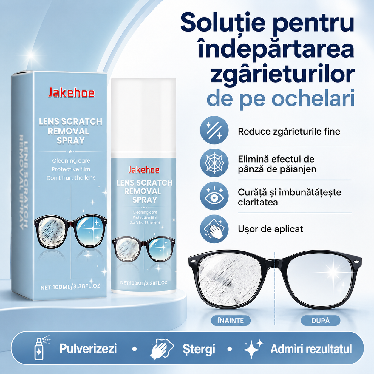 Soluție pentru lentile zgâriate